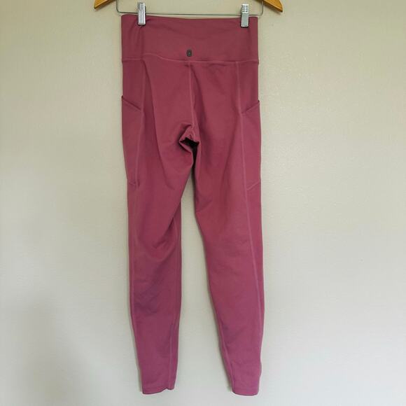 FIGS Dusty Rose Performance Underscrub Leggings with Pockets Women's Small - Picture 3 of 5